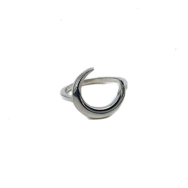 ANELLO MINIMAL MOON LUNA ARGENTO 925
