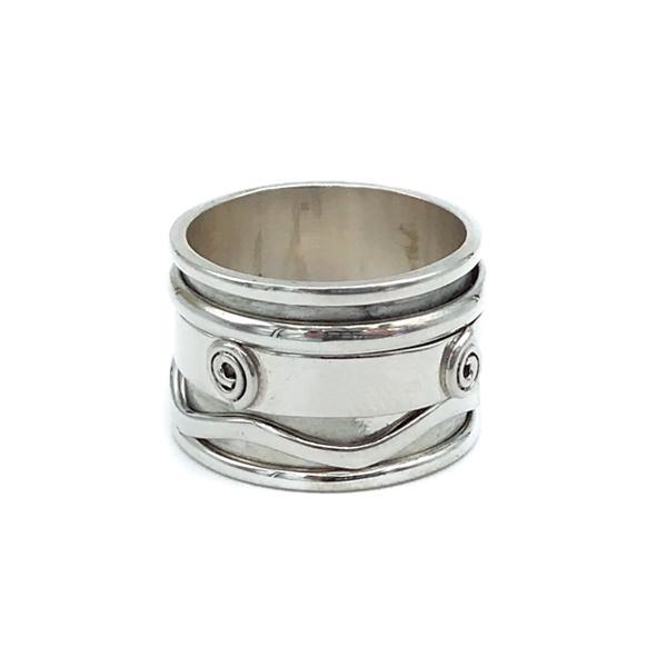 ANELLO FASCIA ALTA ANTISTRESS TRE ANELLI ROTANTI ARGENTO 925