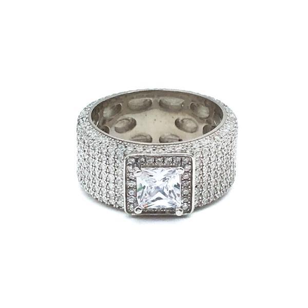 ANELLO FASCIA ZIRCONATA ARGENTO 925