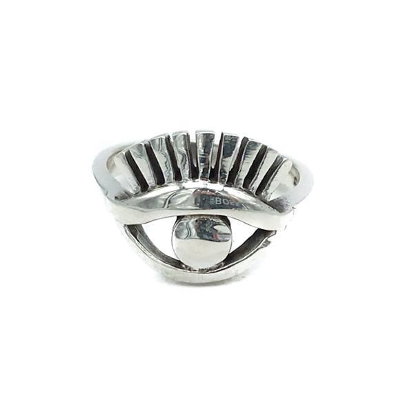 ANELLO EYE OCCHIO CON CIGLIA ARGENTO 925