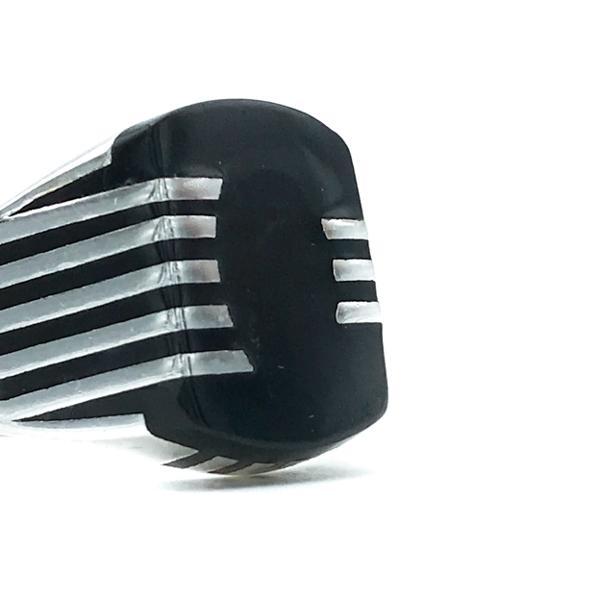 ANELLO CHEVALIER RETTANGOLARE SMALTATO NERO ARGENTO 925