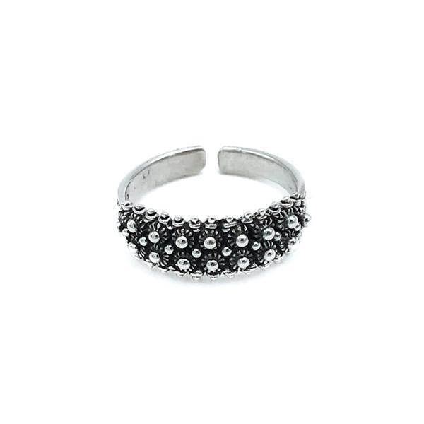 ANELLO FEDE SARDA REGOLABILE PUNTINATA ARGENTO 925