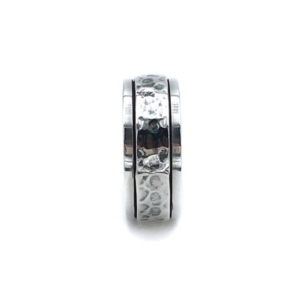 ANELLO FASCIA ANTISTRESS GIREVOLE UNISEX ARGENTO 925 