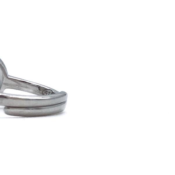 ANELLO CIRCLE DA FALANGE REGOLABILE ZIRCONI BIANCHI ARGENTO 925