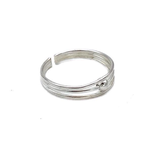 ANELLO FANTASY DA FALANGE REGOLABILE SFERA CENTRALE ARGENTO 925