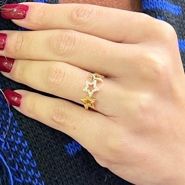 ANELLO STAR SERIE DI STELLE ZIRCONATE ARGENTO 925