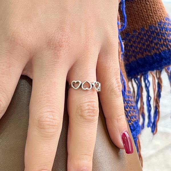 ANELLO LOVE SERIE DI CUORI ARGENTO 925