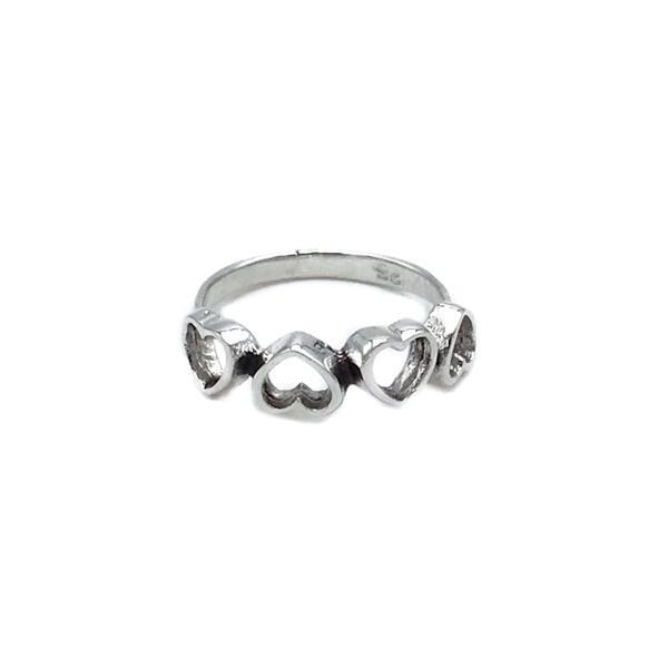 ANELLO LOVE SERIE DI CUORI ARGENTO 925