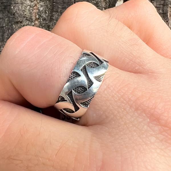 ANELLO ETNIC PUNK UNISEX FASCIA IN ARGENTO 925