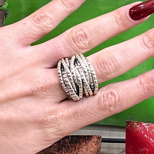 ANELLO HUG A FASCIA ABBRACCIO ARGENTO 925