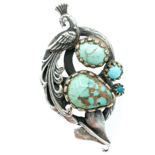 ANELLO PEACOCK TURCHESE A GOCCIA ARGENTO 925