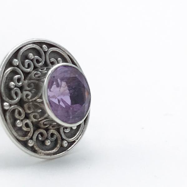 ANELLO FANTASIA BOHO CHIC AMETISTA BRIOLETTE ARGENTO 925 