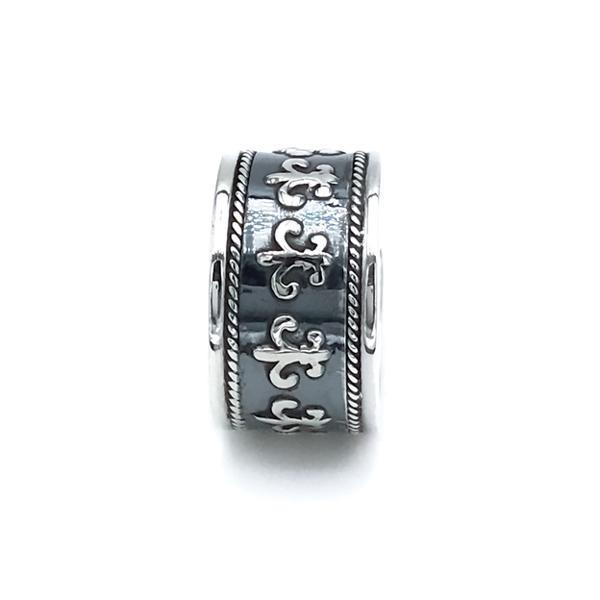 ANELLO FASCIA LARGA GIGLI FIORENTINI ARGENTO 925