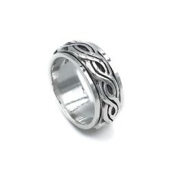 ANELLO FASCIA UNISEX ANTISTRESS GIREVOLE INFINITO ARGENTO 925