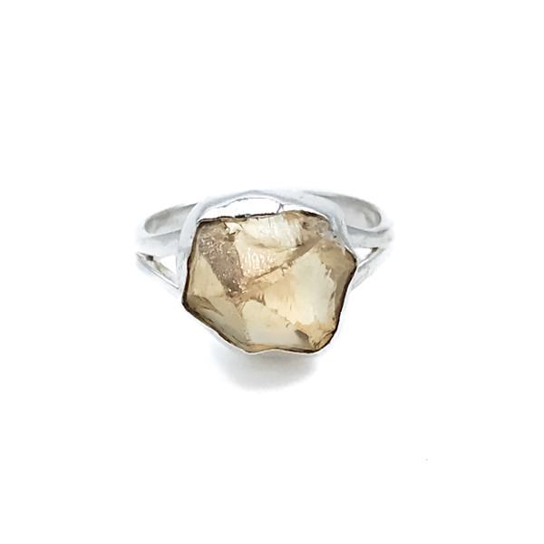 ANELLO ETNIC PIETRE NATURALE QUARZO CITRINO ARGENTO 925