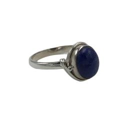 ANELLO ETNIC OVALE PIETRA NATURALE LAPISLAZZULI ARGENTO 925