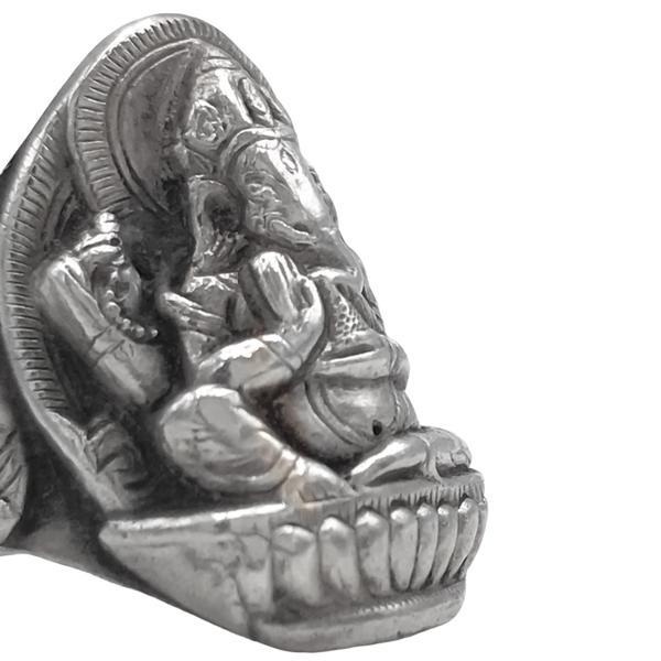 ANELLO SCUDO RAPPRESENTAZIONE GANESH ARGENTO 925