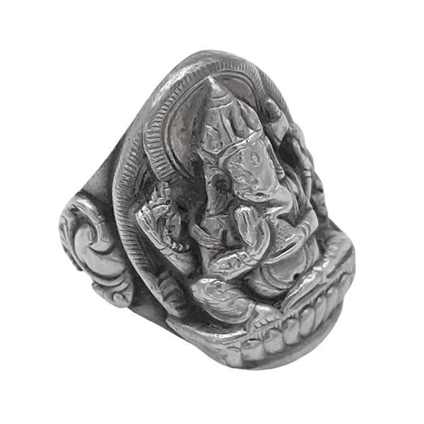 ANELLO SCUDO RAPPRESENTAZIONE GANESH ARGENTO 925