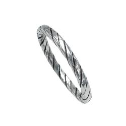 ANELLO FEDINA PROFILO SQUADRATO INTRECCIATO UNISEX ARGENTO 925 