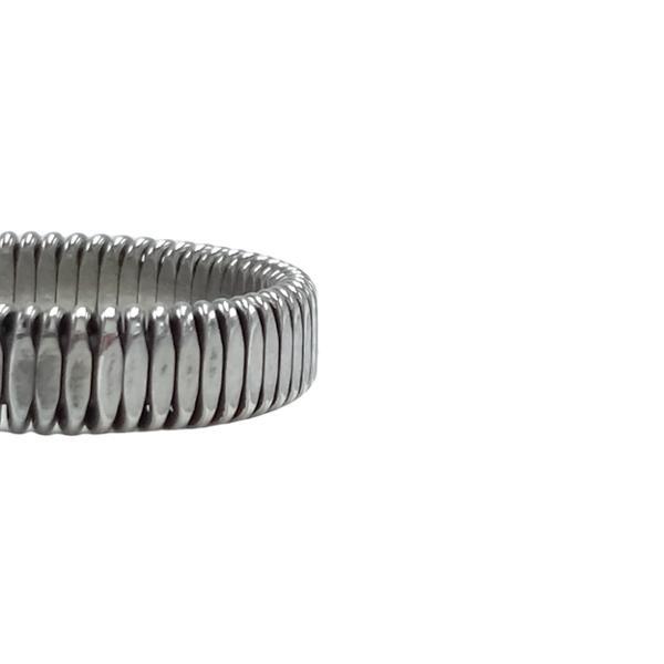 ANELLO MINIMAL FASCIA RIGATA UNISEX ARGENTO 925