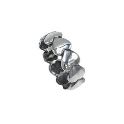 ANELLO FASCIA LOVE CUORI BOMBATI ARGENTO 925