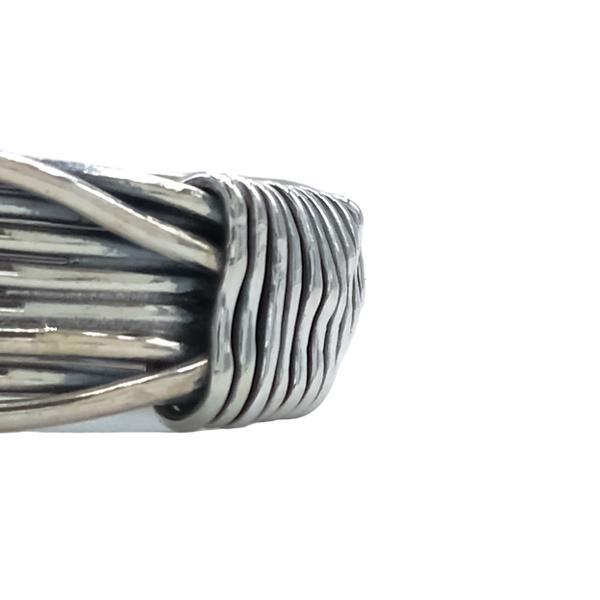 ANELLO UNISEX FILO DELLA VITA INTRECCIATO SIMBOLO UNIONE ARGENTO 925