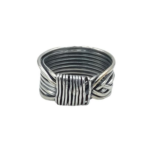 ANELLO UNISEX FILO DELLA VITA INTRECCIATO SIMBOLO UNIONE ARGENTO 925