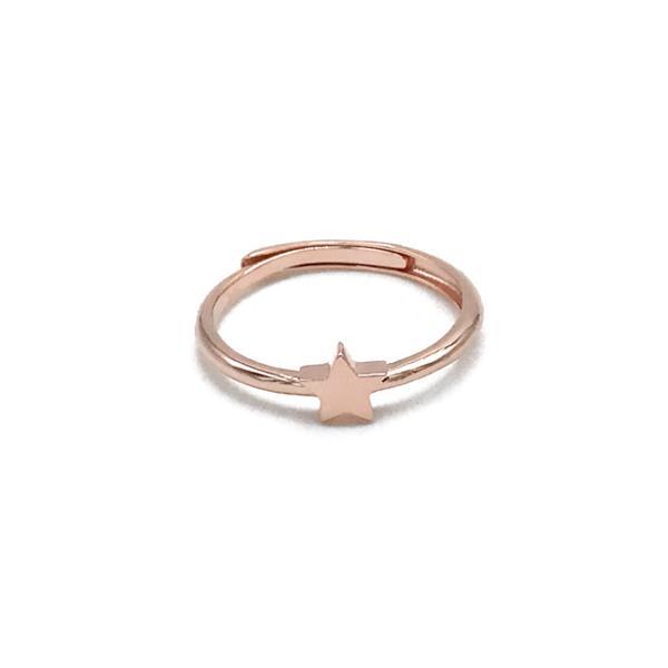 ANELLO MINIMAL STAR STELLA REGOLABILE ARGENTO 925 