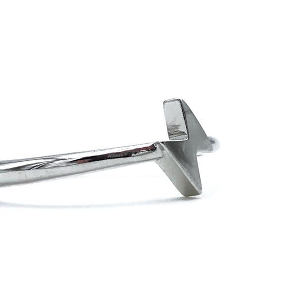 ANELLO MINIMAL LIGHTNING REGOLABILE  FULMINE ARGENTO 925 