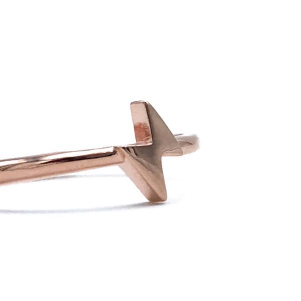 ANELLO MINIMAL LIGHTNING REGOLABILE  FULMINE ARGENTO 925 