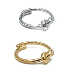 ANELLO NODO UNISEX REGOLABILE ARGENTO 925 
