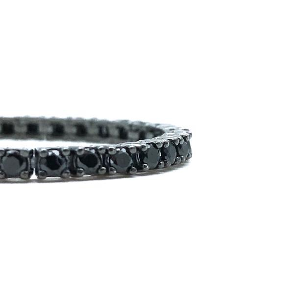 BRACCIALE TENNIS ETERNITY UNISEX ZIRCONI NERI ARGENTO 925