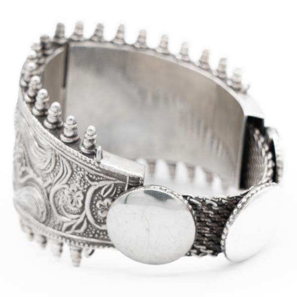BRACCIALE RAJASTHAN SEMIRIGIDO PAVONI ARGENTO 925