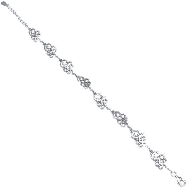 BRACCIALE UNALOME REGOLABILE RODIATO IN ARGENTO 925