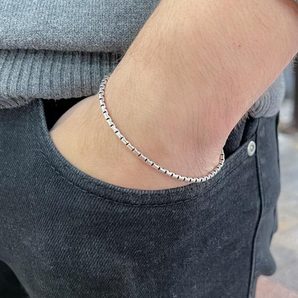 BRACCIALE SNAKE MAGLIA VENEZIANA ARROTONDATA UNISEX ARGENTO 925