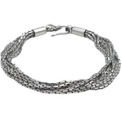 BRACCIALE SNAKE MULTIFILO MAGLIA CARDANO ARGENTO 925