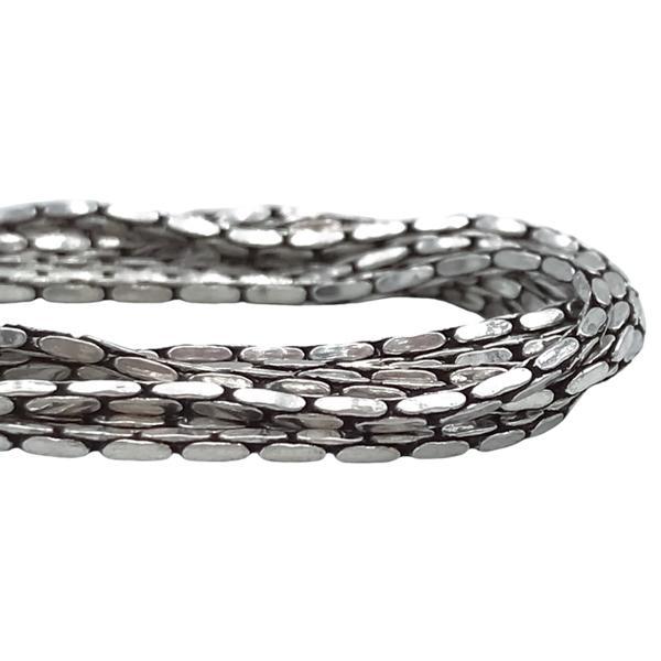BRACCIALE SNAKE MULTIFILO MAGLIA CARDANO ARGENTO 925