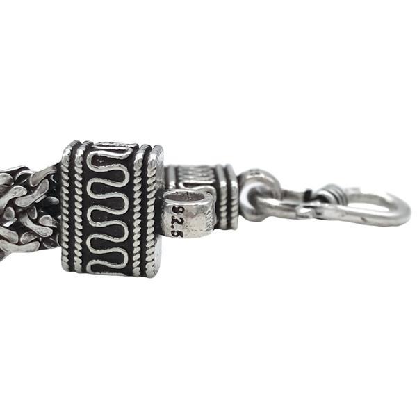 BRACCIALE SNAKE TRECCIA CINQUE FILI MAGLIA OVALINA UNISEX ARGENTO 925 