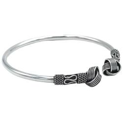 BRACCIALE TUBOLARE FLESSIBILE GOMITOLO MONDANATURE REGOLABILE ARGENTO 925  