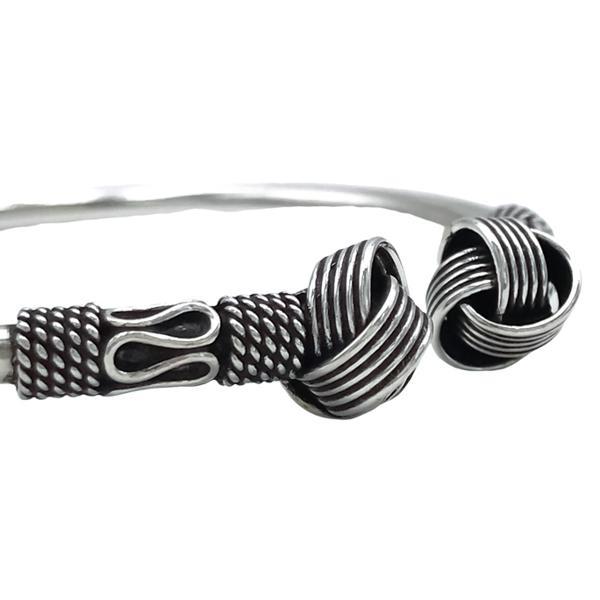 BRACCIALE TUBOLARE FLESSIBILE GOMITOLO MONDANATURE REGOLABILE ARGENTO 925  