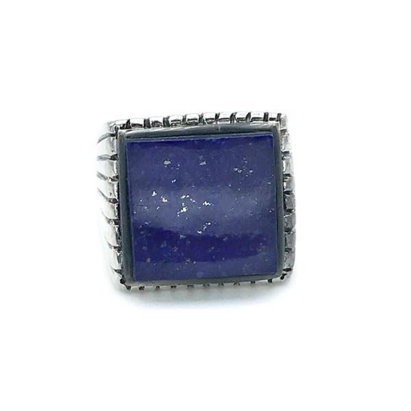ANELLO CHEVALIER QUADRATO DISPONIBILE VARIE PIETRE ARGENTO 925 