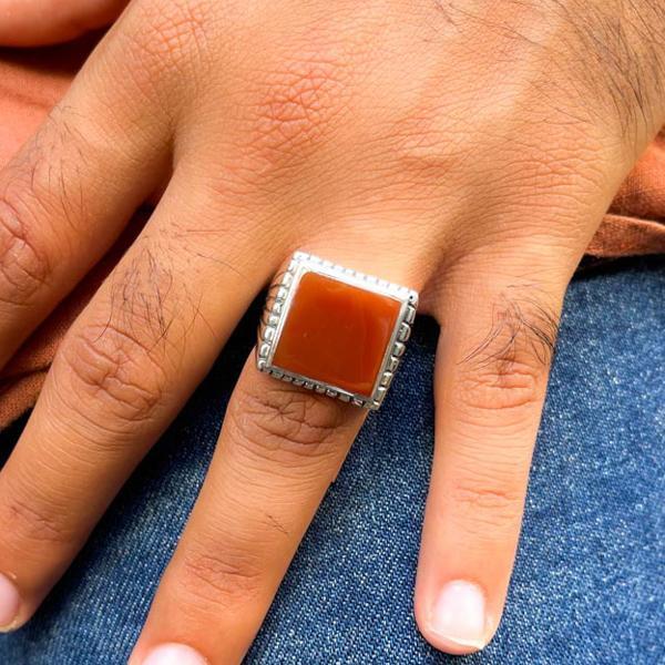 ANELLO CHEVALIER QUADRATO DISPONIBILE VARIE PIETRE ARGENTO 925 