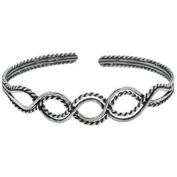 BRACCIALE REGOLABILE HARMONY SEMIRIGIDO FILI INTRECCIATI  ARGENTO 925