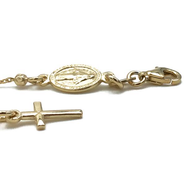 BRACCIALE CLASSICO ROSARIO CROCE ARGENTO 925 