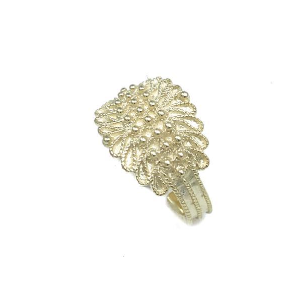 ANELLO FEDE SARDA REGOLABILE PUNTINATA ARGENTO 925