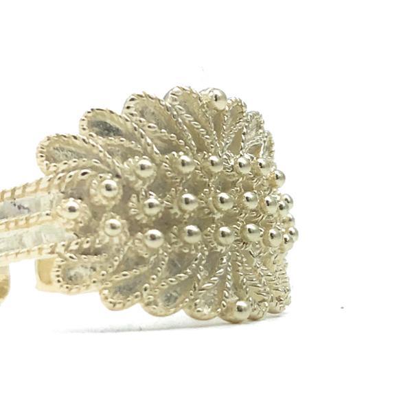 ANELLO FEDE SARDA REGOLABILE PUNTINATA ARGENTO 925