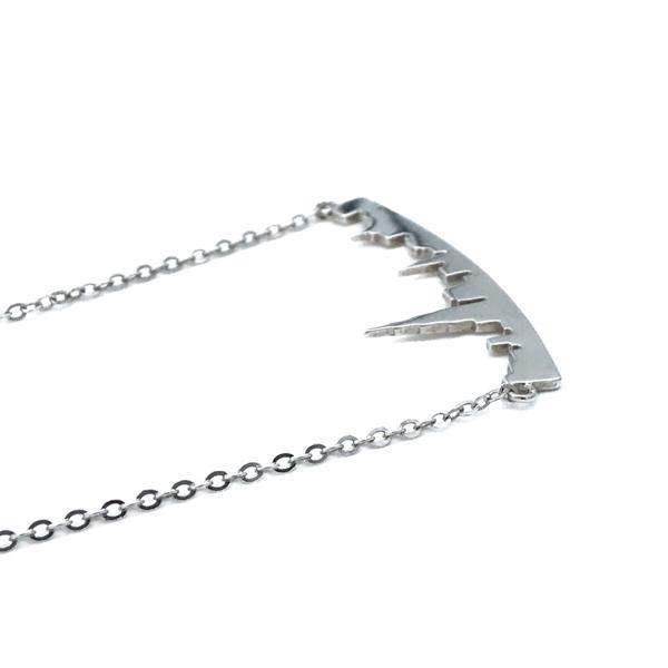 COLLANA CATENA MAGLIA OVALINA DIAMANTATA CHARM SKYLINE ARGENTO 925