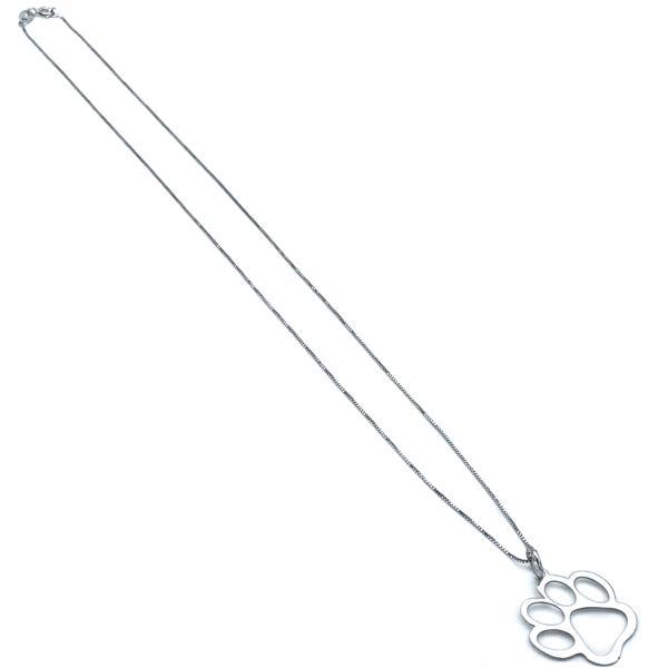 COLLANA PAW CATENA VENEZIANA CHARM ZAMPINA CANE TRAFORATA ARGENTO 925