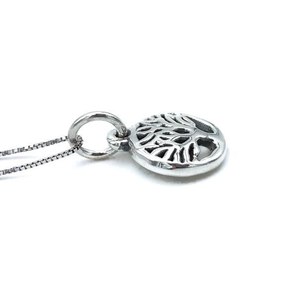 COLLANA TREE OF LIFE CATENA VENEZIANA CHARM ALBERO DELLA VITA ELETTROFORMATO ARGENTO 925