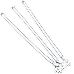 COLLANA FRIENDS PUZZLE TRIPLA CATENA MAGLIA VENEZIANA INCISA  ARGENTO 925